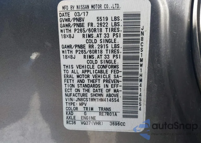 JN8CS1MW1HM414554: 44447785