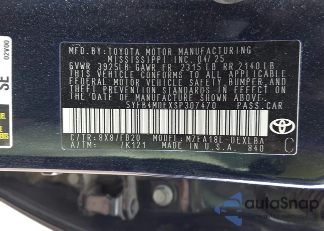 5YFB4MDEXSP307470: 44447844