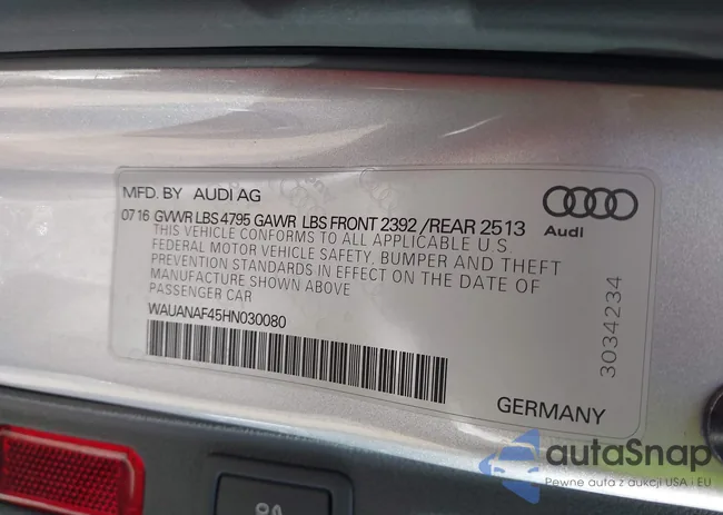 WAUANAF45HN030080: 44448001