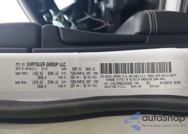 1C4RJFBM6EC443265: 44448074