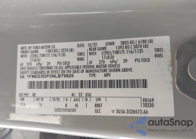 1FMEE5DP3NLB79826: 44448097