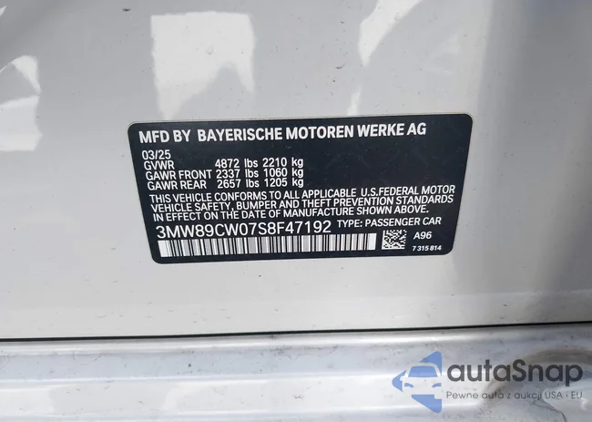 3MW89CW07S8F47192: 44448141