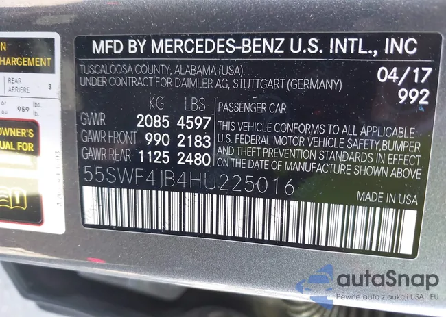 55SWF4JB4HU225016: 44447366