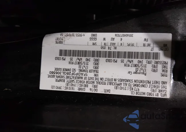 1FADP3F28GL306580: 44447407