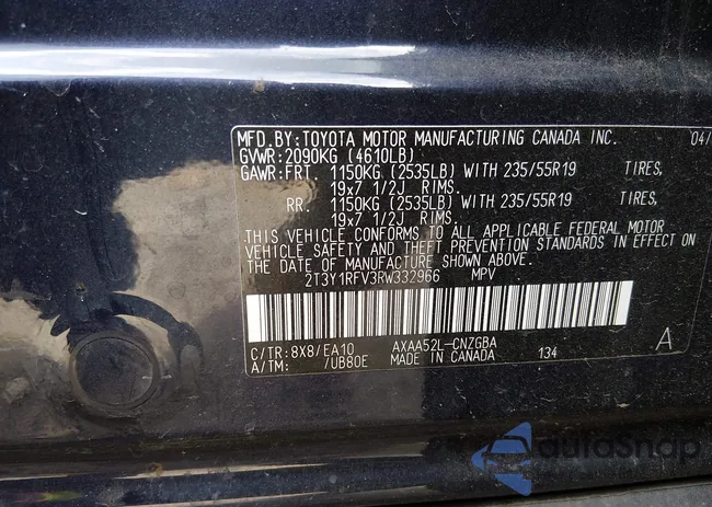 2T3Y1RFV3RW332966: 44447437