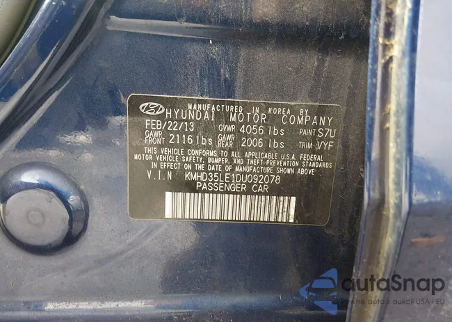 KMHD35LE1DU092078: 44447464