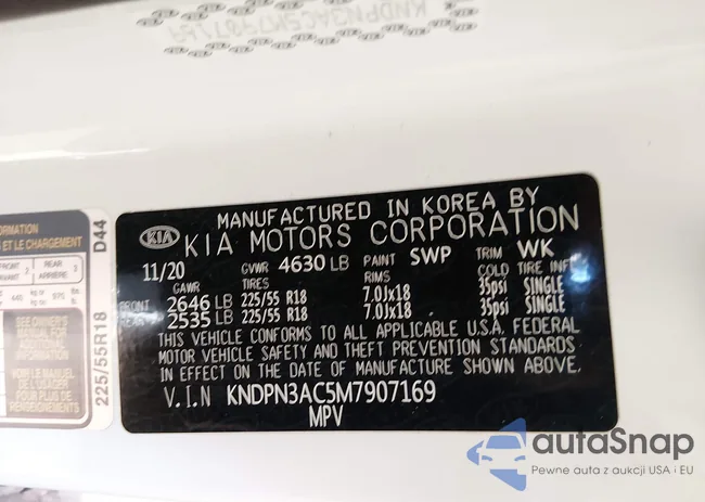 KNDPN3AC5M7907169: 44448782