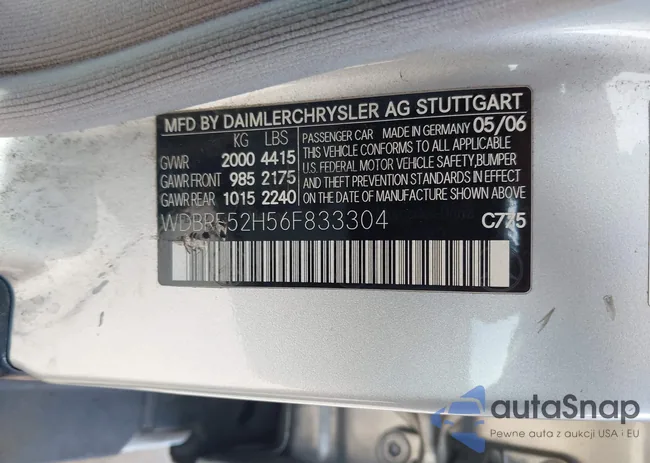 WDBRF52H56F833304: 44448802