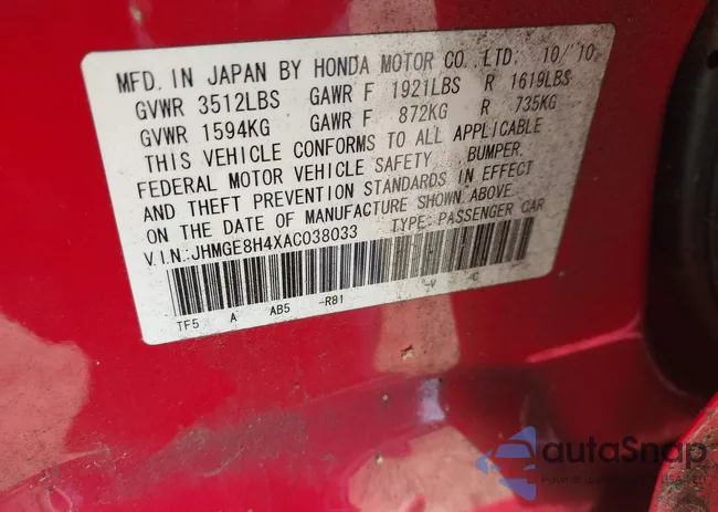 JHMGE8H4XAC038033: 44448856