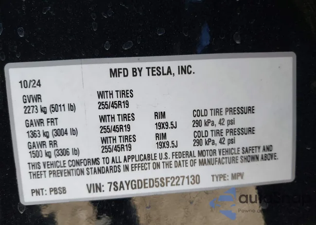 7SAYGDED5SF227130: 44448900