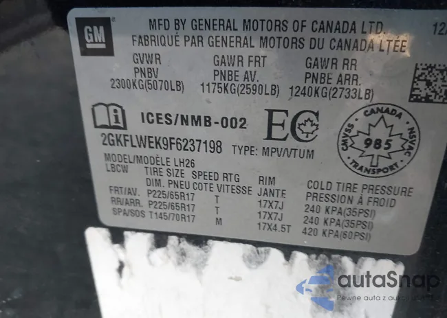 2GKFLWEK9F6237198: 44450056