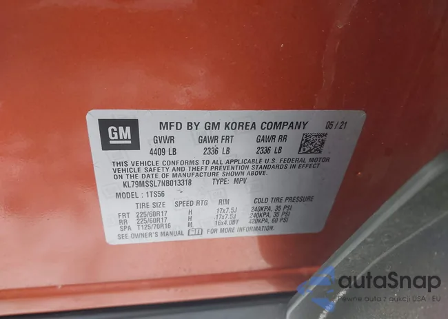 KL79MSSL7NB013318: 44450078