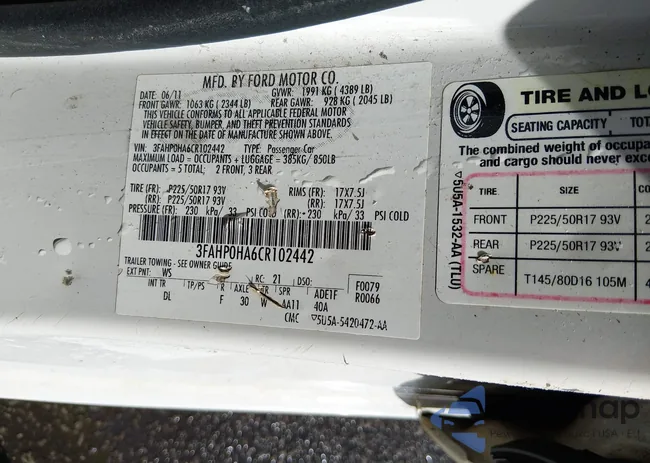 3FAHP0HA6CR102442: 44450094