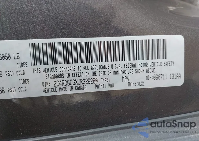 2C4RDGCGXJR326280: 44450116