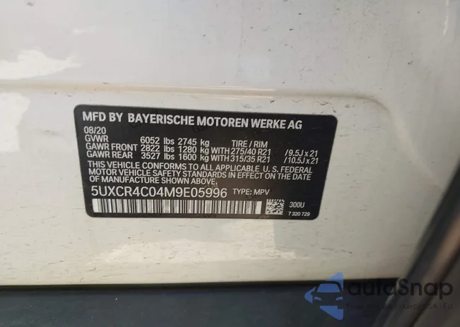 5UXCR4C04M9E05996: 44450130