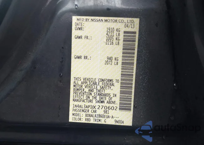 1N4AL3AP1DC270602: 44450318