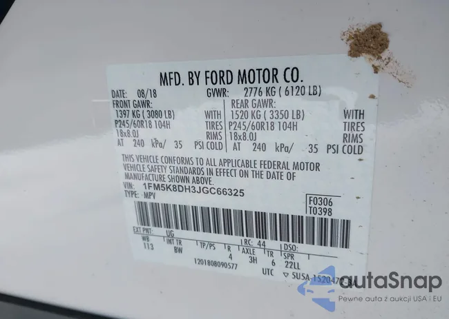 1FM5K8DH3JGC66325: 44449380