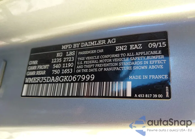 WMEFJ5DA8GK067999: 44449445