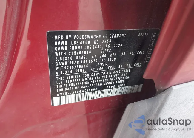 WVGBV7AX3GW079603: 44449487