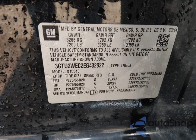 3GTU2WEC2EG432822: 44449489