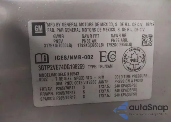 3GTP2VE74DG198269: 44449533