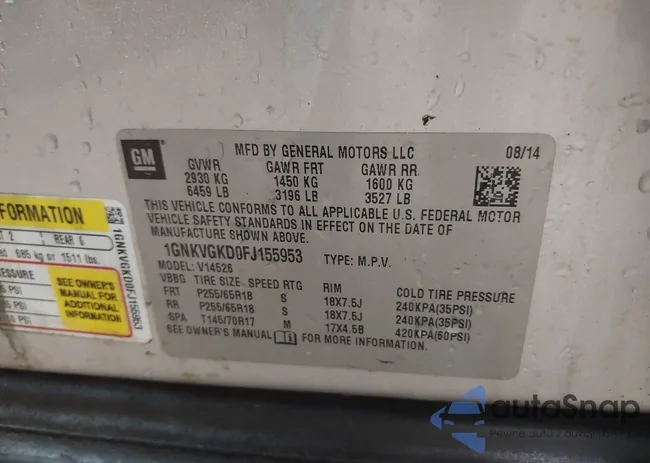 1GNKVGKD0FJ155953: 44449549