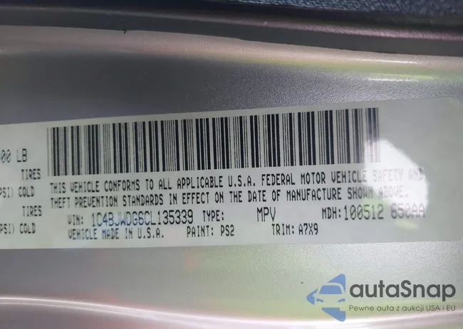 1C4BJWDG6CL135339: 44449716