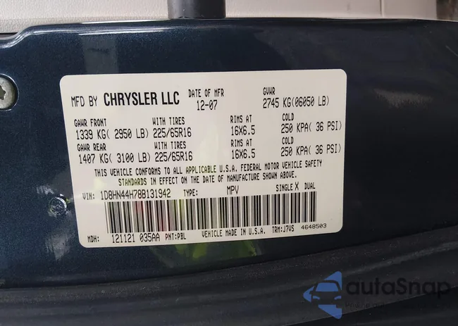 1D8HN44H78B131942: 44450818