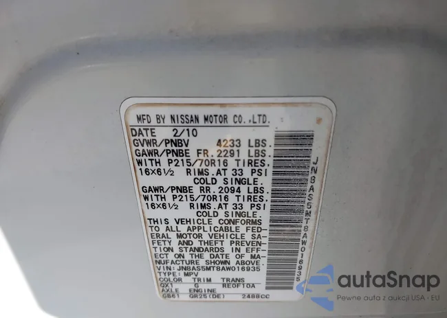 JN8AS5MT8AW016935: 44450899