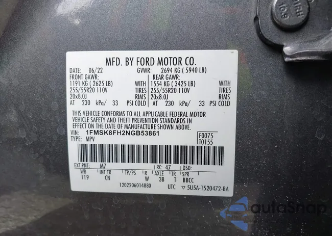 1FMSK8FH2NGB53861: 44450943