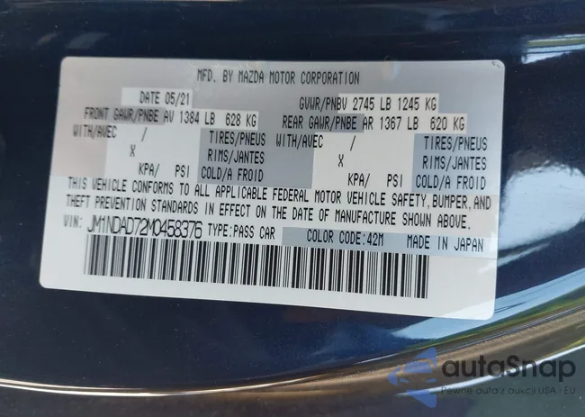 JM1NDAD72M0458376: 44450976