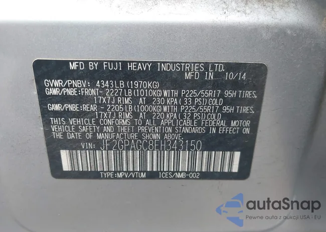 JF2GPAGC8EH343150: 44450992