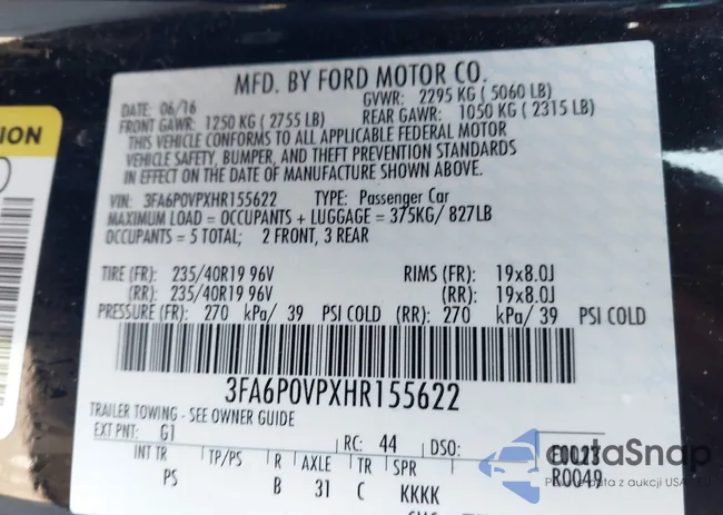 3FA6P0VPXHR155622: 44451134