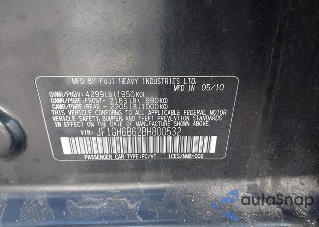 JF1GH6B62BH800532: 44451165