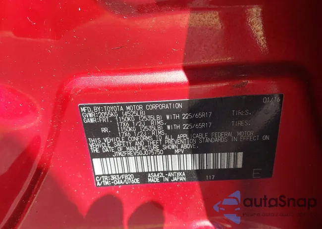 JTMZFREV5GJ075750: 44451215