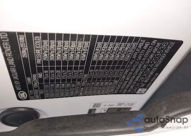 SALYL2EX0KA203536: 44451217