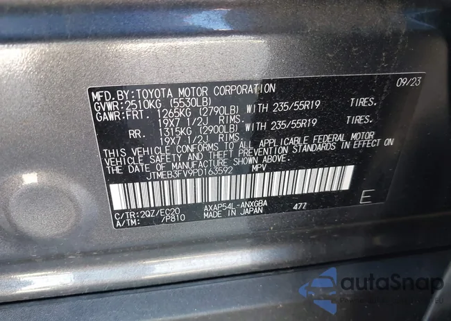 JTMEB3FV9PD163592: 44451243