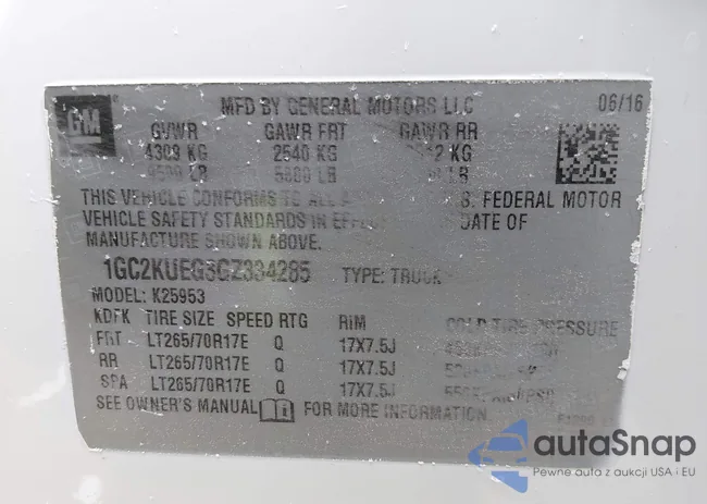 1GC2KUEG3GZ334285: 44451253