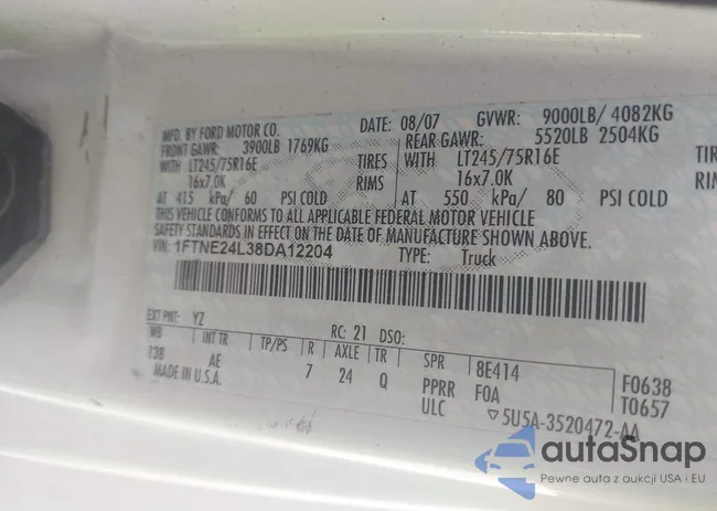 1FTNE24L38DA12204: 44451275