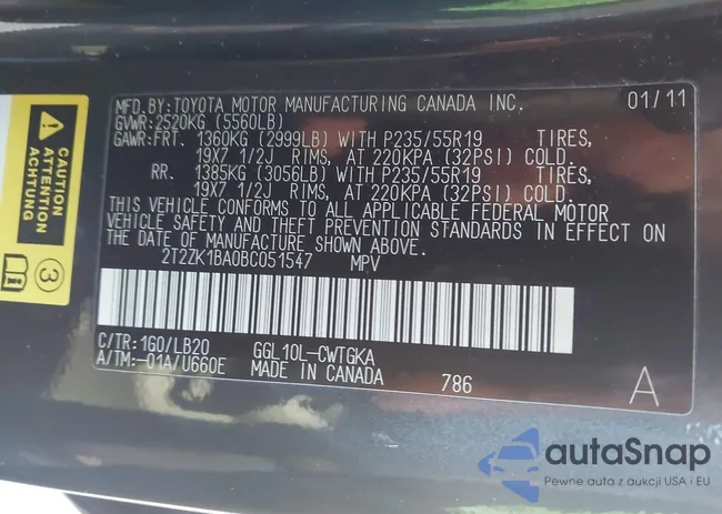 2T2ZK1BA0BC051547: 44450428