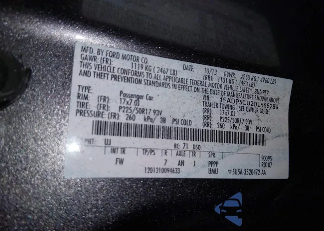 1FADP5CU2DL555289: 44450460