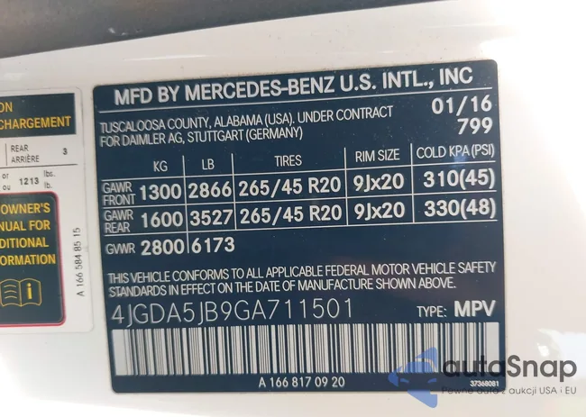 4JGDA5JB9GA711501: 44450698