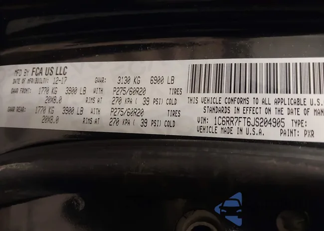 1C6RR7FT6JS204905: 44451816