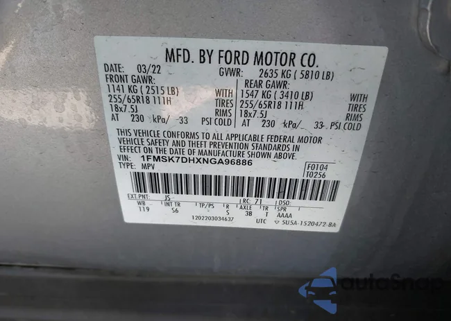 1FMSK7DHXNGA96886: 44451830