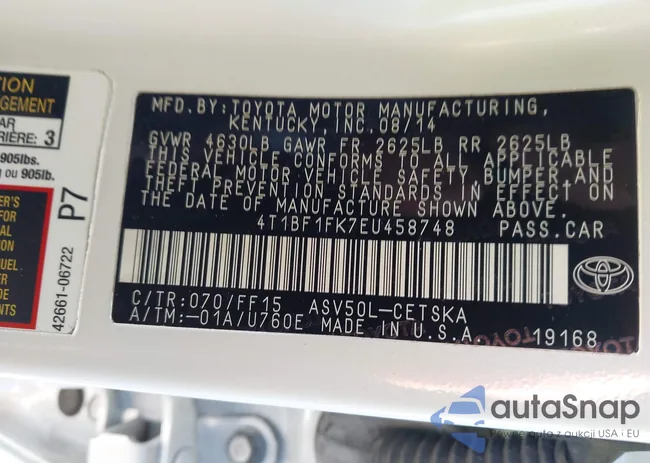 4T1BF1FK7EU458748: 44451978