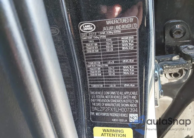 SALZP2FX1LH007394: 44452008