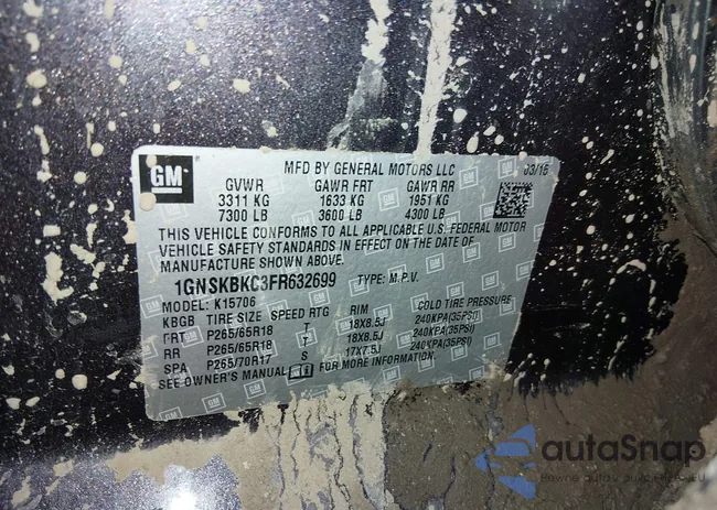 1GNSKBKC3FR632699: 44452038