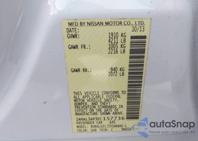 1N4AL3AP3EC157736: 44452046