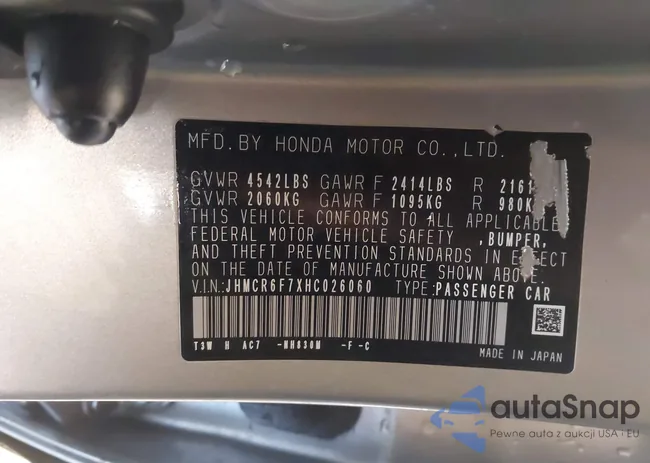 JHMCR6F7XHC026060: 44452063