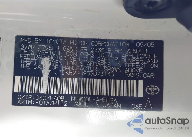 JTDKB22U953073145: 44452081